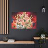 Lilies Salmon Lirios Flowers Standard Canvas