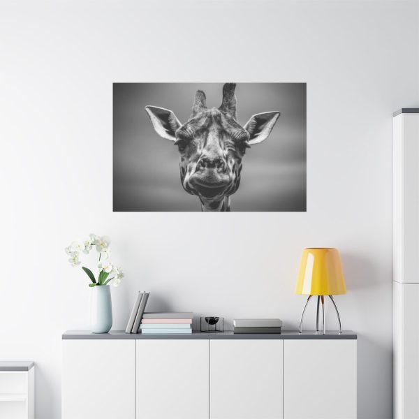 91638-737.jpg Giraffe in Monotone Standard Canvas