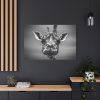 91638-738.jpg Giraffe in Monotone Standard Canvas
