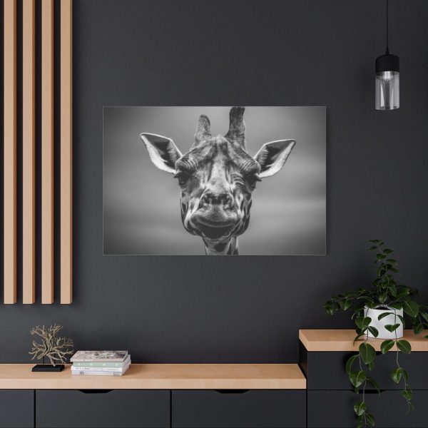 91638-738.jpg Giraffe in Monotone Standard Canvas