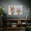 91638-754.jpg Two Giraffe Face Close-up Standard Canvas