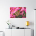 Butterfly on Pink Flower Standard Canvas - Image 3