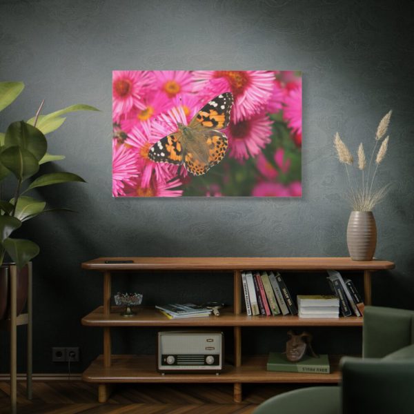 91638-769.jpg Butterfly on Pink Flower Standard Canvas
