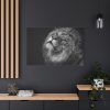 Male Lion Head Closeup Standard Canvas