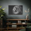 Male Lion Head Closeup Standard Canvas