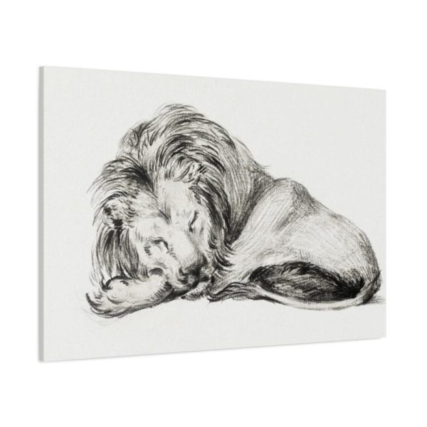 91638-80.jpg Lying Lion by Jean Bernard Standard Canvas