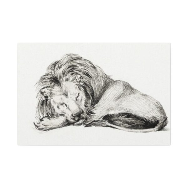91638-81.jpg Lying Lion by Jean Bernard Standard Canvas