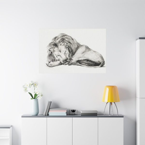 91638-82.jpg Lying Lion by Jean Bernard Standard Canvas