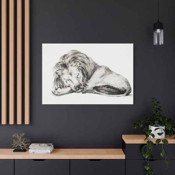 91638-83.jpg Lying Lion by Jean Bernard Standard Canvas