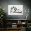 91638-84.jpg Lying Lion by Jean Bernard Standard Canvas