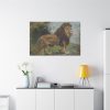 91638-87.jpg A Lion Walking by Géza Vastagh Standard Canvas