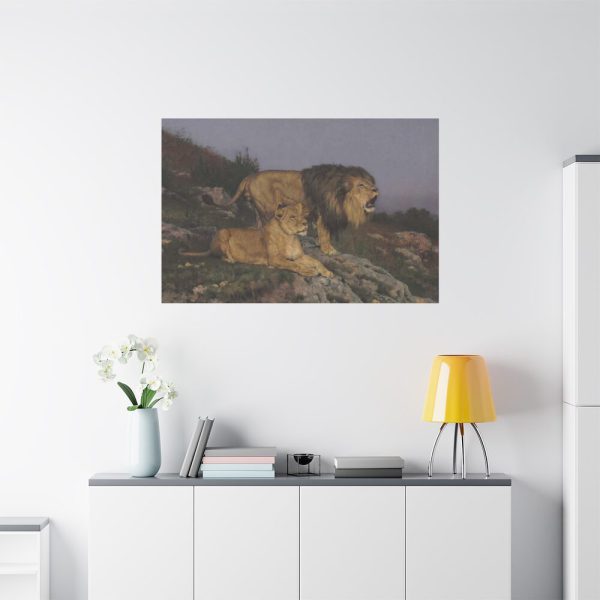 91638-92.jpg The Lion’s Domain by Geza Vastagh Standard Canvas