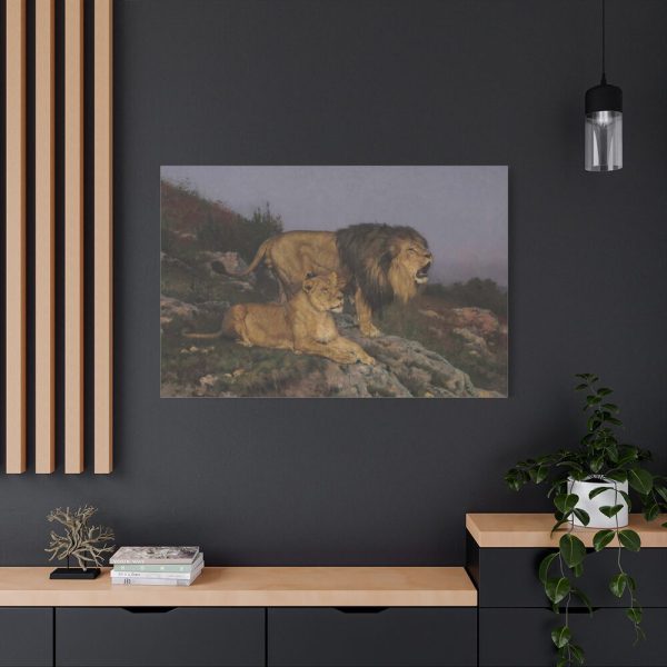 91638-93.jpg The Lion’s Domain by Geza Vastagh Standard Canvas