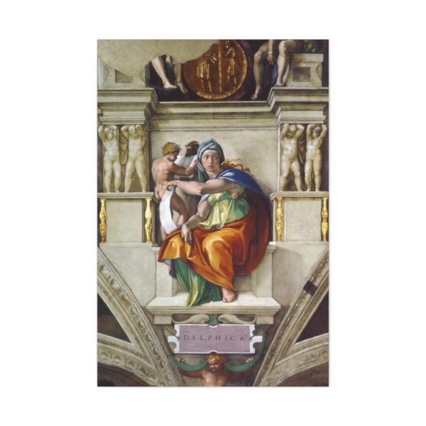 91655-166.jpg Delphic Sibyl by Michelangelo Buonarroti Standard Canvas