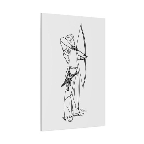 91655-170.jpg Male Archer Aiming Standard Canvas
