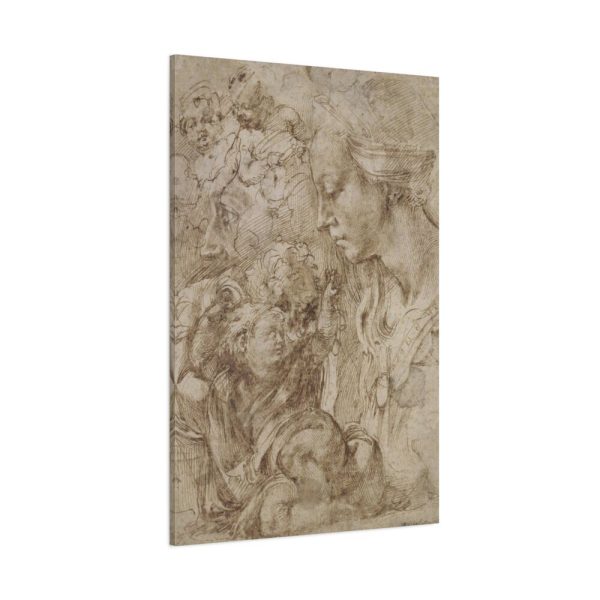 91655-190.jpg Studies for Holy Family by Michelangelo Buonarroti Standard Canvas