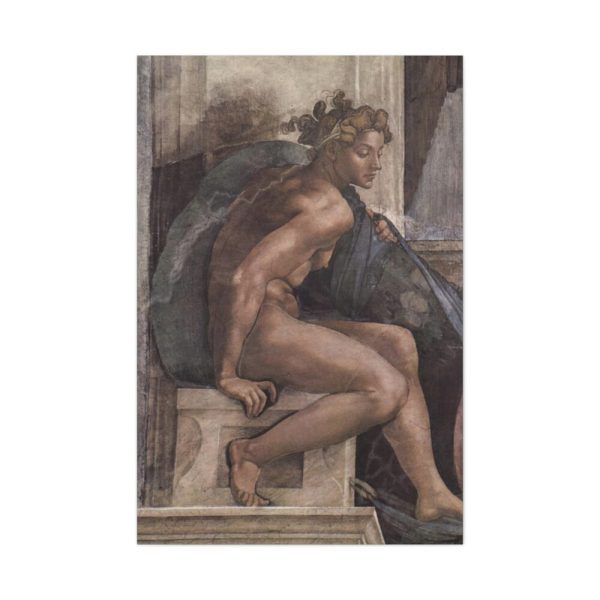 91655-196.jpg Ceiling fresco of creation in the Sistine Chapel, by Michelangelo Buoanorroti Standard Canvas