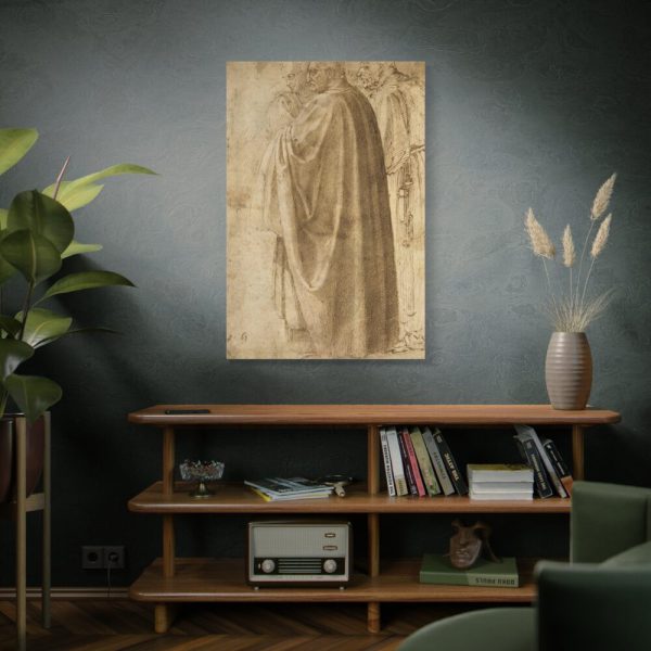 91655-214.jpg Three Standing Men in Wide Cloaks by Michelangelo Buonarroti Standard Canvas