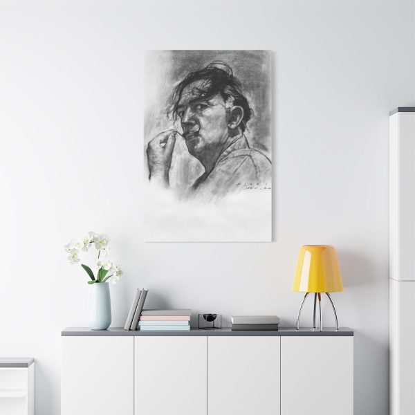 91655-232.jpg Black and White Portrait by Salvador Dali Standard Canvas