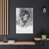 91655-233.jpg Black and White Portrait by Salvador Dali Standard Canvas
