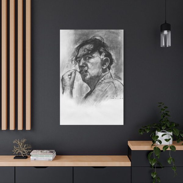 91655-233.jpg Black and White Portrait by Salvador Dali Standard Canvas