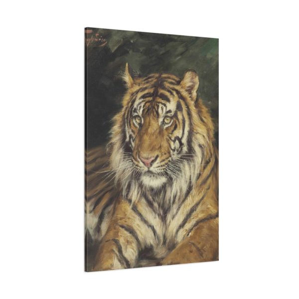 91655-350.jpg A Reclining Tiger by Géza Vastagh Standard Canvas