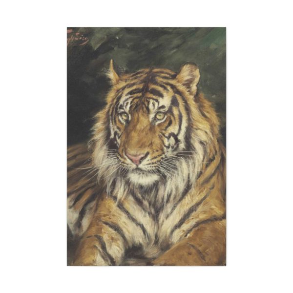 91655-351.jpg A Reclining Tiger by Géza Vastagh Standard Canvas