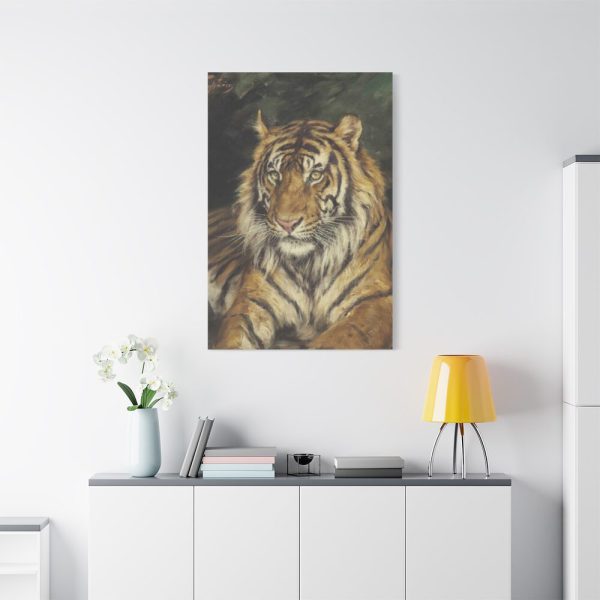 91655-352.jpg A Reclining Tiger by Géza Vastagh Standard Canvas