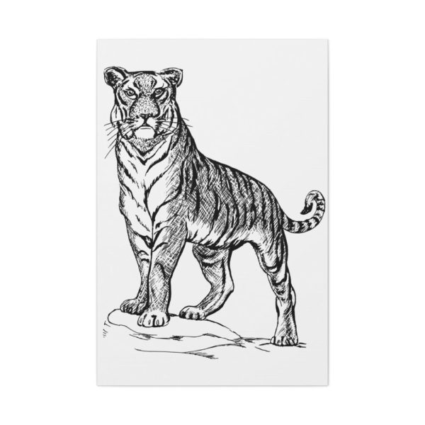 91655-356.jpg Vintage Tiger Animal Illustration Standard Canvas