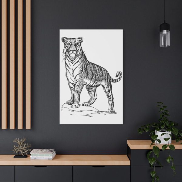 91655-358.jpg Vintage Tiger Animal Illustration Standard Canvas