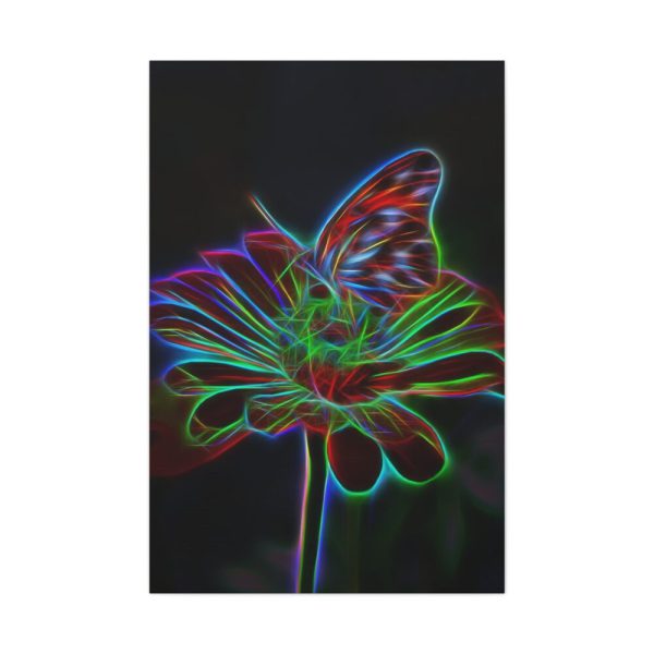 91655-406.jpg Flower Butterfly Light Effect Standard Canvas
