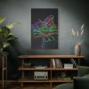 91655-409.jpg Flower Butterfly Light Effect Standard Canvas