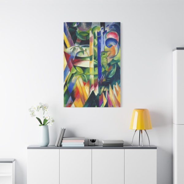 The Little Mountain Goats by Franz Marc Standard Canvas