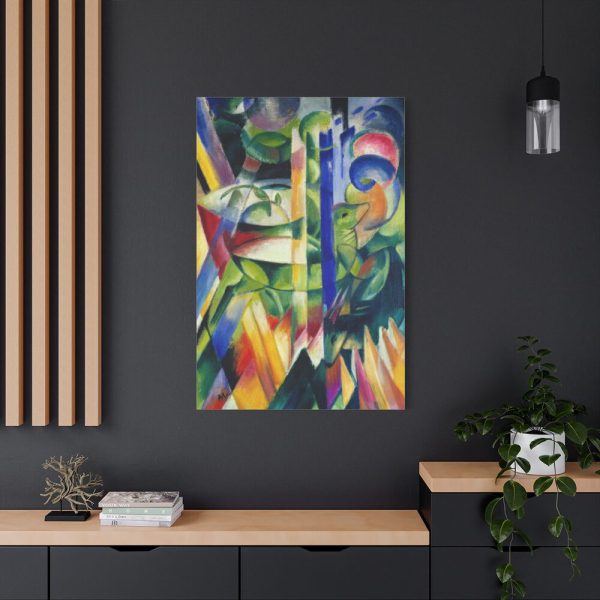 The Little Mountain Goats by Franz Marc Standard Canvas