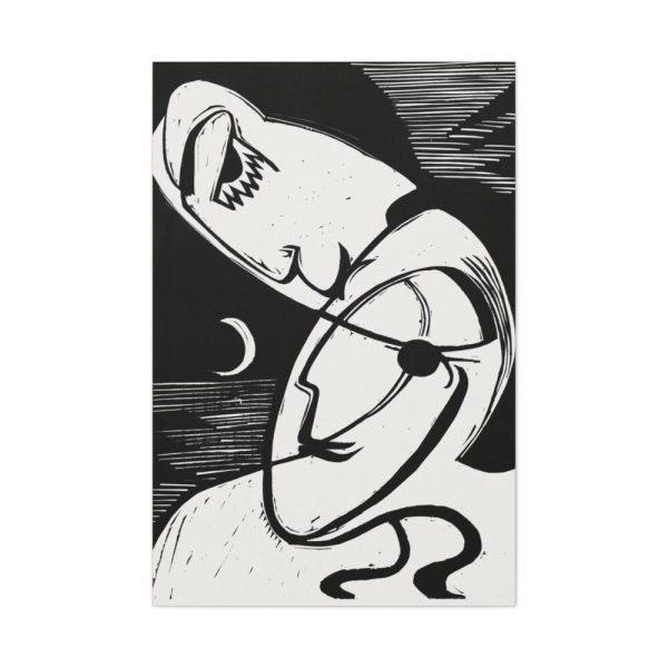91655-91.jpg The Kiss by Ernst Ludwig Kirchner Standard Canvas