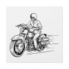 91663-111.jpg Biker Riding Motorcycle Standard Canvas