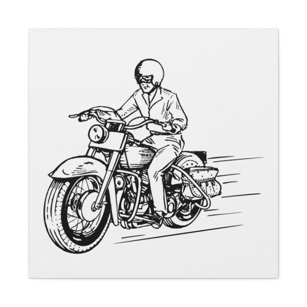 91663-111.jpg Biker Riding Motorcycle Standard Canvas