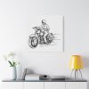 91663-112.jpg Biker Riding Motorcycle Standard Canvas