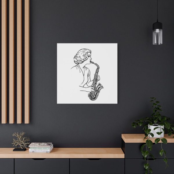 91663-118.jpg Saxophonist Standard Canvas