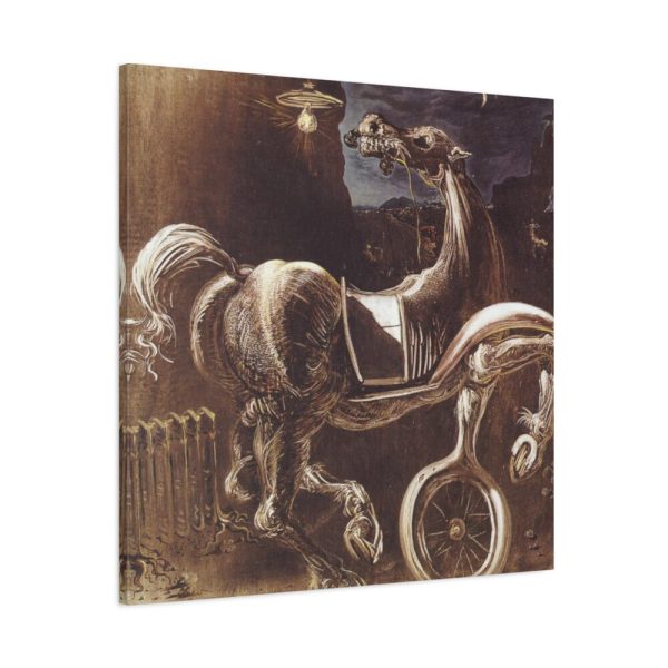 91663-20.jpg Debris of an Automobile Giving Birth to a Blind Horse Biting a Telephone Standard Canvas