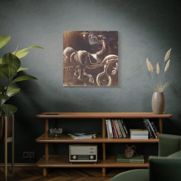 91663-24.jpg Debris of an Automobile Giving Birth to a Blind Horse Biting a Telephone Standard Canvas