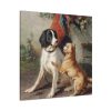 Two Dogs by a Kennel by Conradijn Cunaeus Standard Canvas