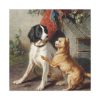 Two Dogs by a Kennel by Conradijn Cunaeus Standard Canvas
