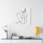 Line Art Woman Standard Canvas - Image 3