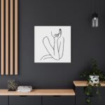 Line Art Woman Standard Canvas - Image 4
