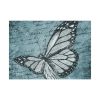 92368-24.jpg Butterfly Calligraphy Blue Poster