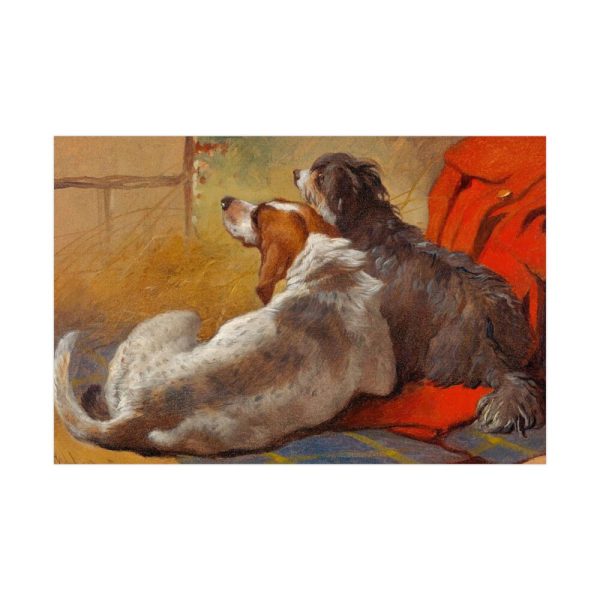 92383.jpg A Hound and a Bearded Collie by John Frederick Herring Poster