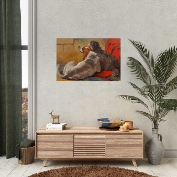 92387-5.jpg A Hound and a Bearded Collie by John Frederick Herring Poster