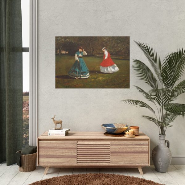 A Game of Croquet by Winslow Homer Poster