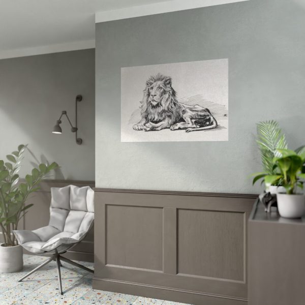 92408-101.jpg Vintage Lion Illustration by Albert Edelfelt Poster
